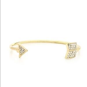 Gold tone Arrow Cuff with Sparkling Rhinestones